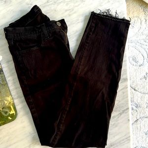 J Brand Maria frayed bottom high rise skinny jeans